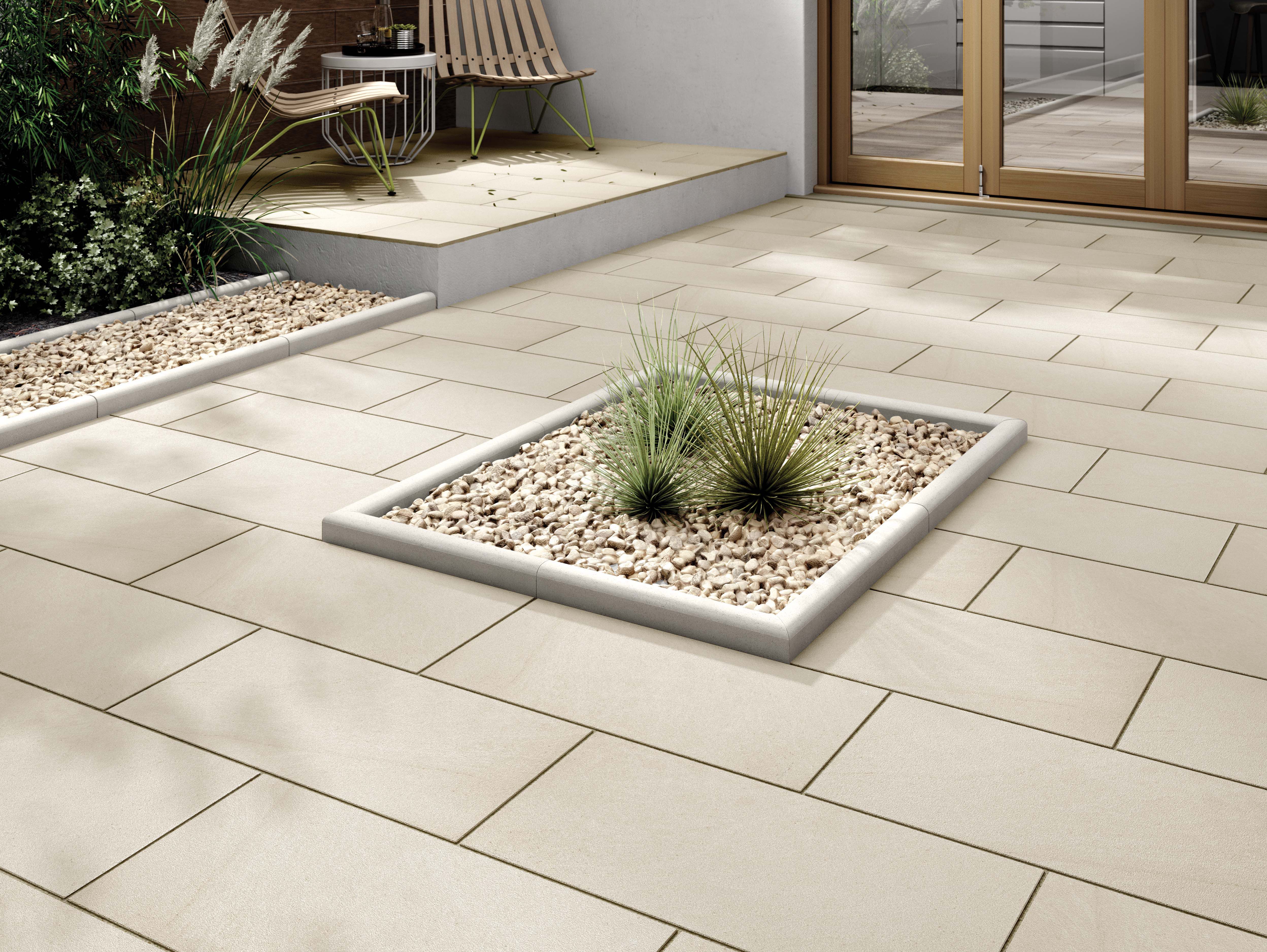 Marshalls Sawn Sandstone Smooth Buff Multi Paving Slab - 600 x 300 x 22mm - Pack of 72