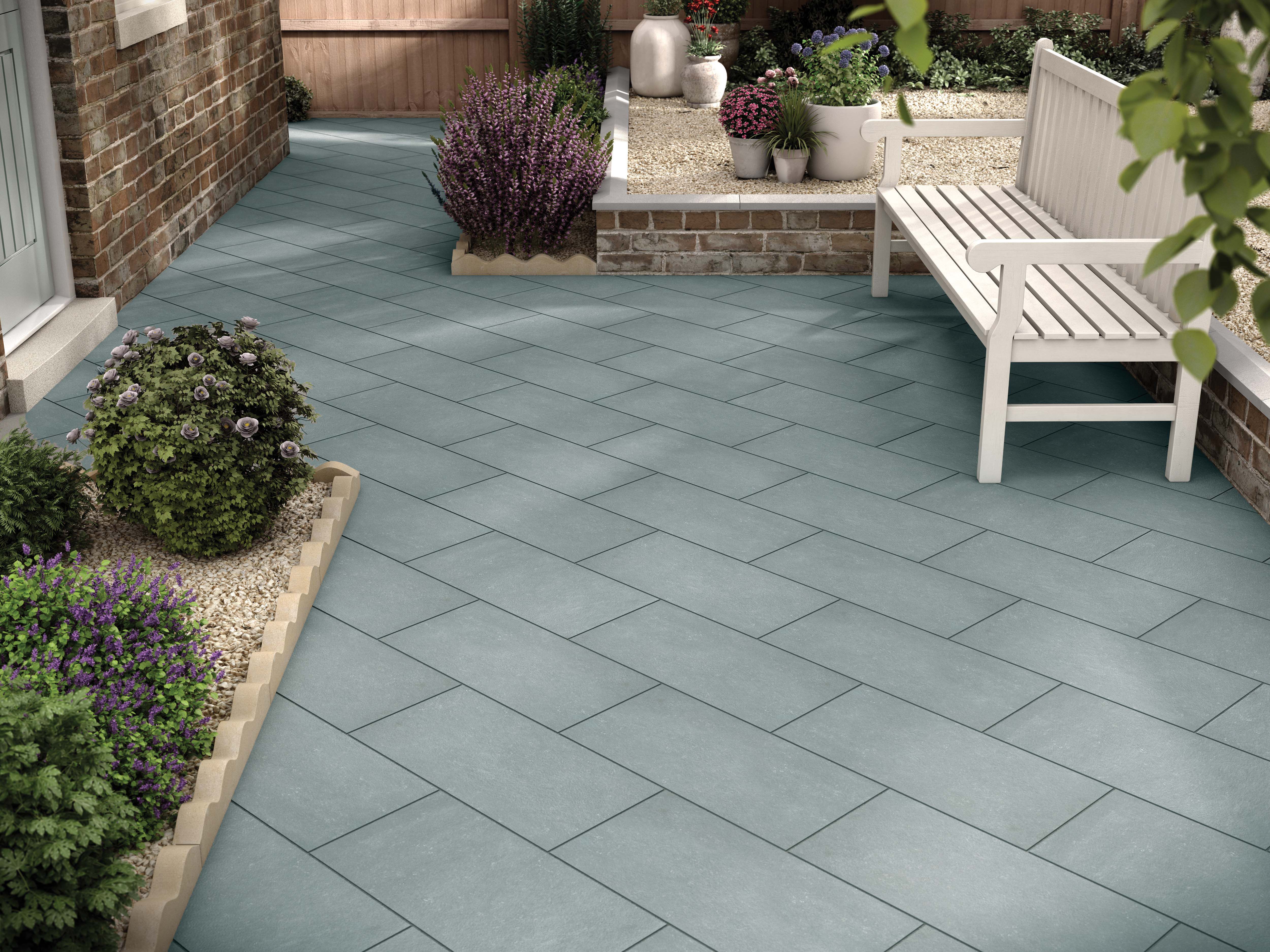 Marshalls Limestone Textured Blue Multi Paving Slab - 600 x 300 x 22mm - Pack of 72