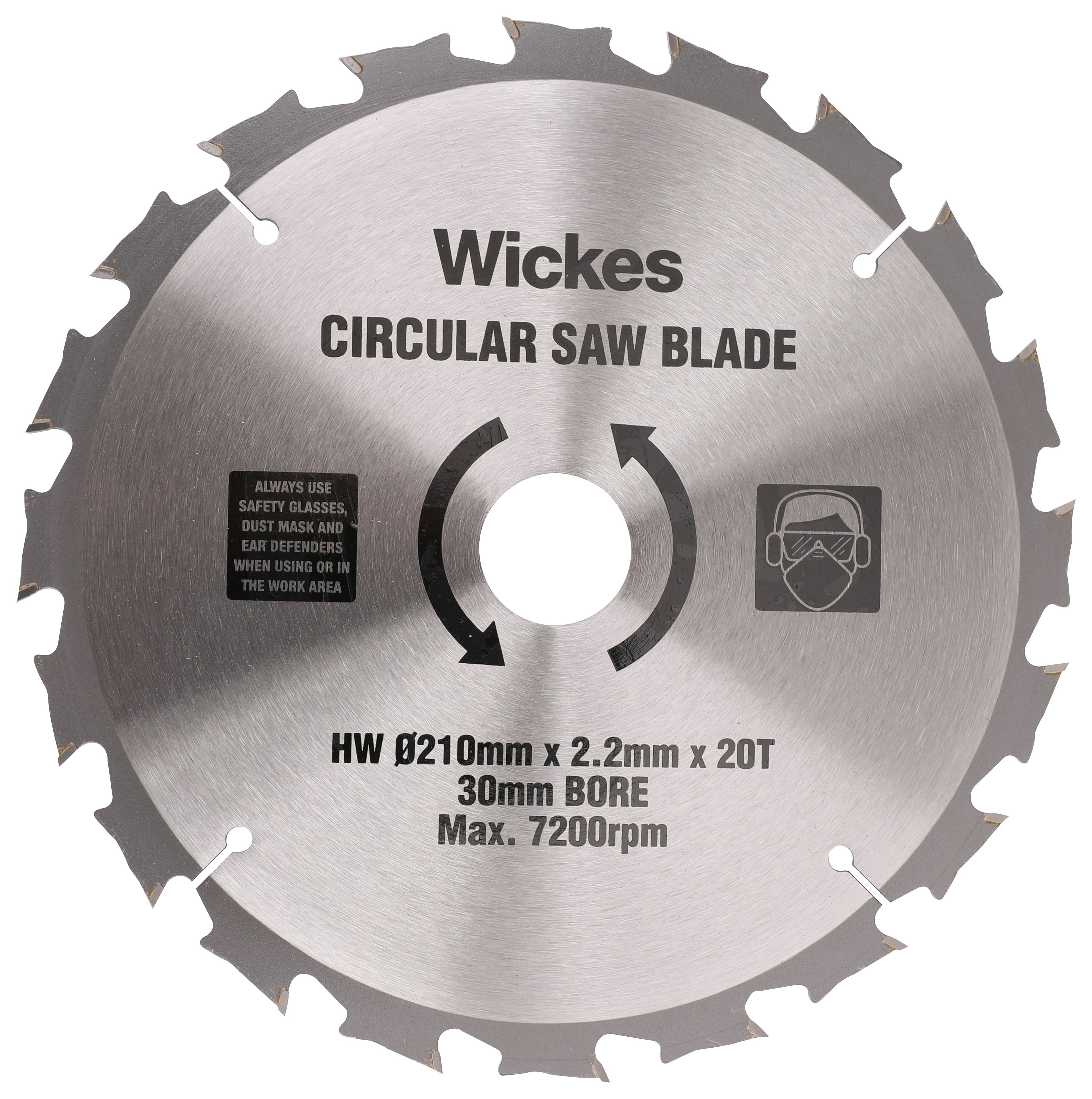 Image of Wickes 20 Teeth Circular Saw Blade - 210mm x 30mm