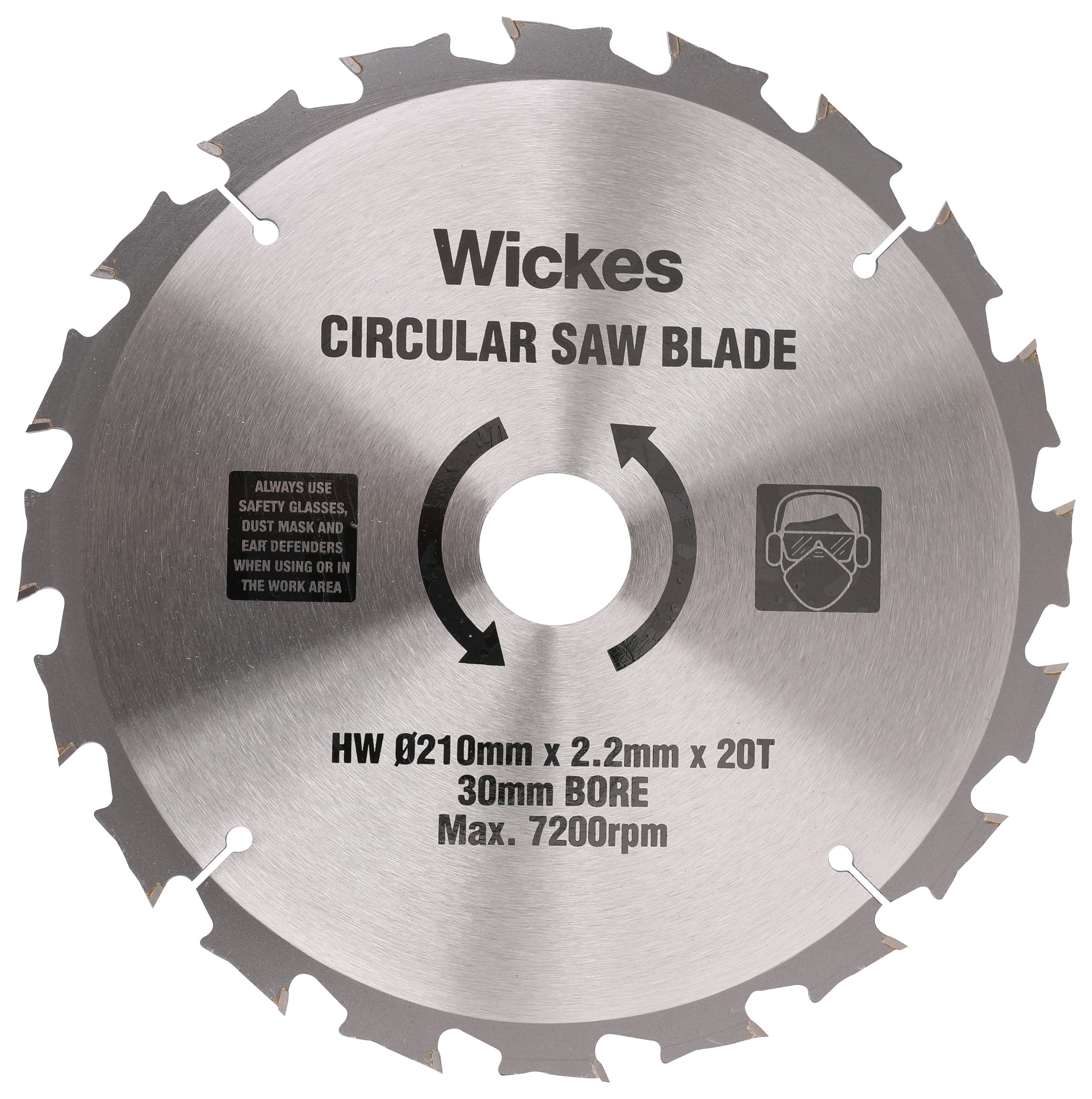 Wickes 20 Teeth Circular Saw Blade 210mm x 30mm Wickes.co.uk