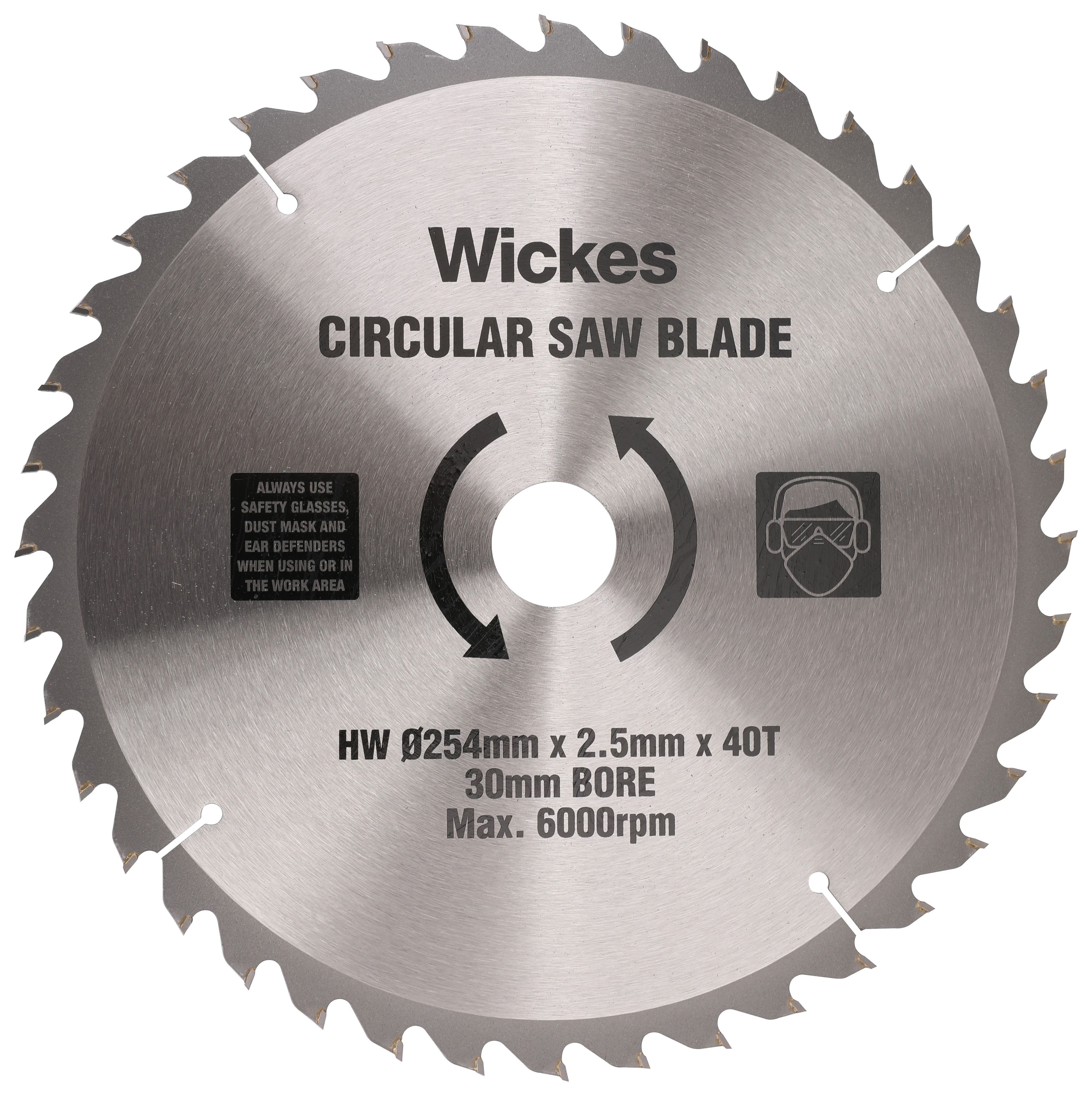 Wickes 40 Teeth Tct Circular Saw Blade - 254mm x 30mm