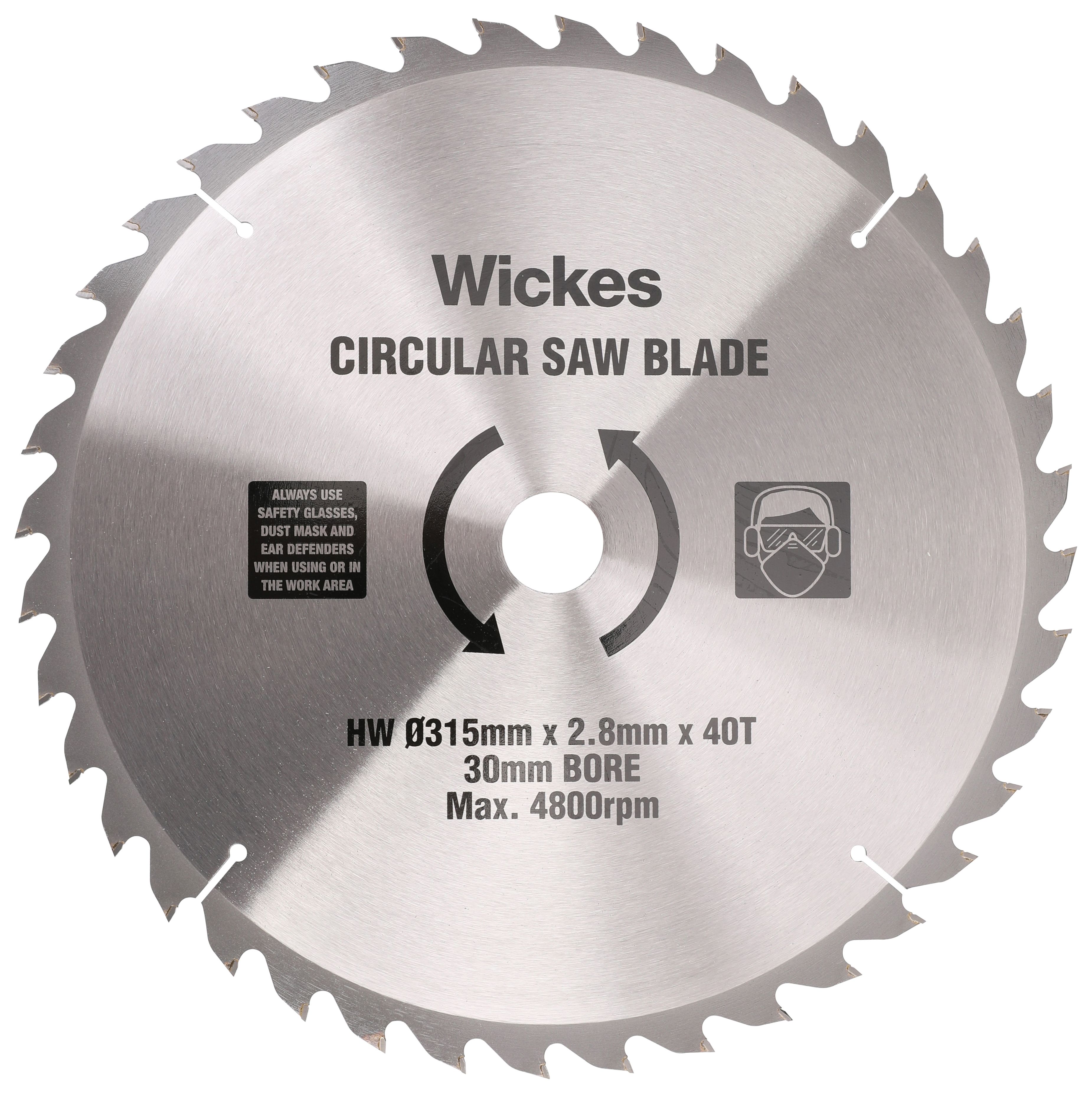 Wickes 40 Teeth Tct Circular Saw Blade - 315mm x 30mm