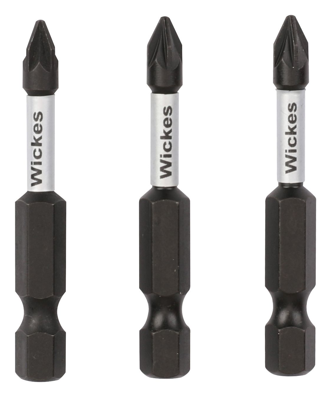 Image of Wickes Impact Screwdriver Bit PZ1 - 50mm - Pack of 3