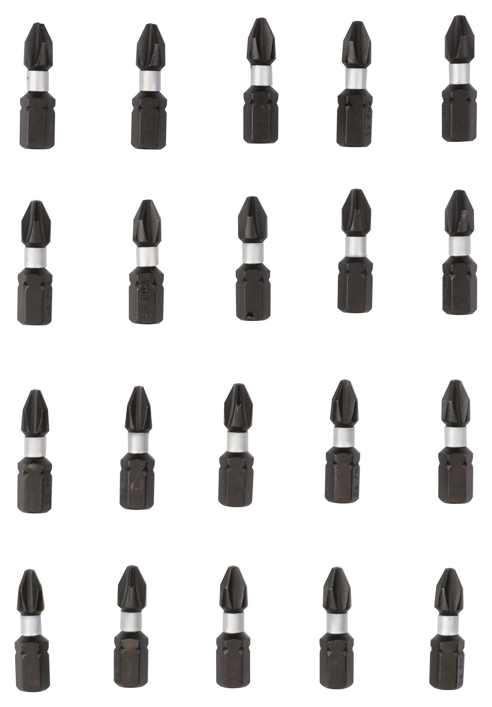 Wickes Screwdriver Bits PH2 - 25mm - Pack of 20