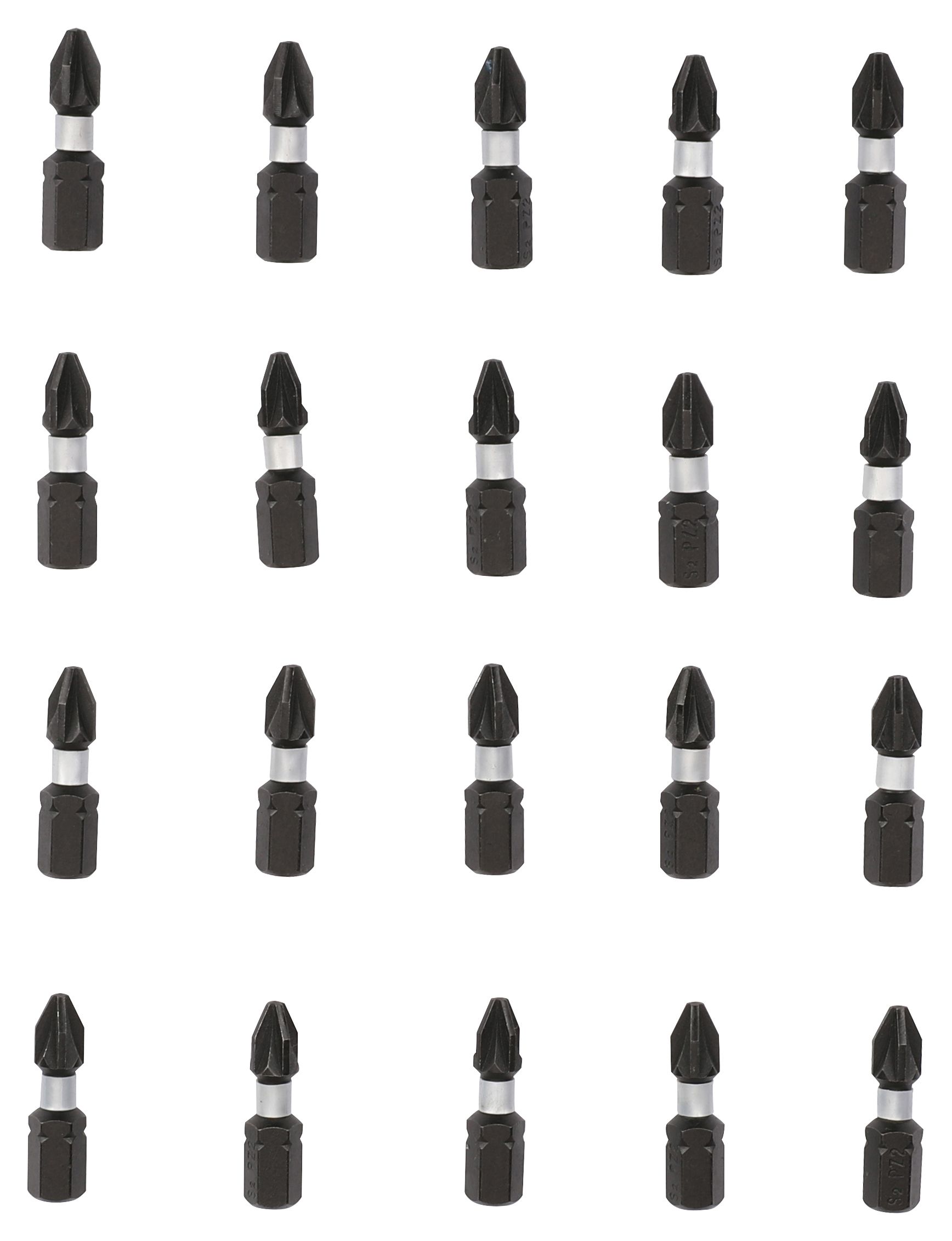 Image of Wickes Screwdriver Bits PZ2 - 25mm - Pack of 20
