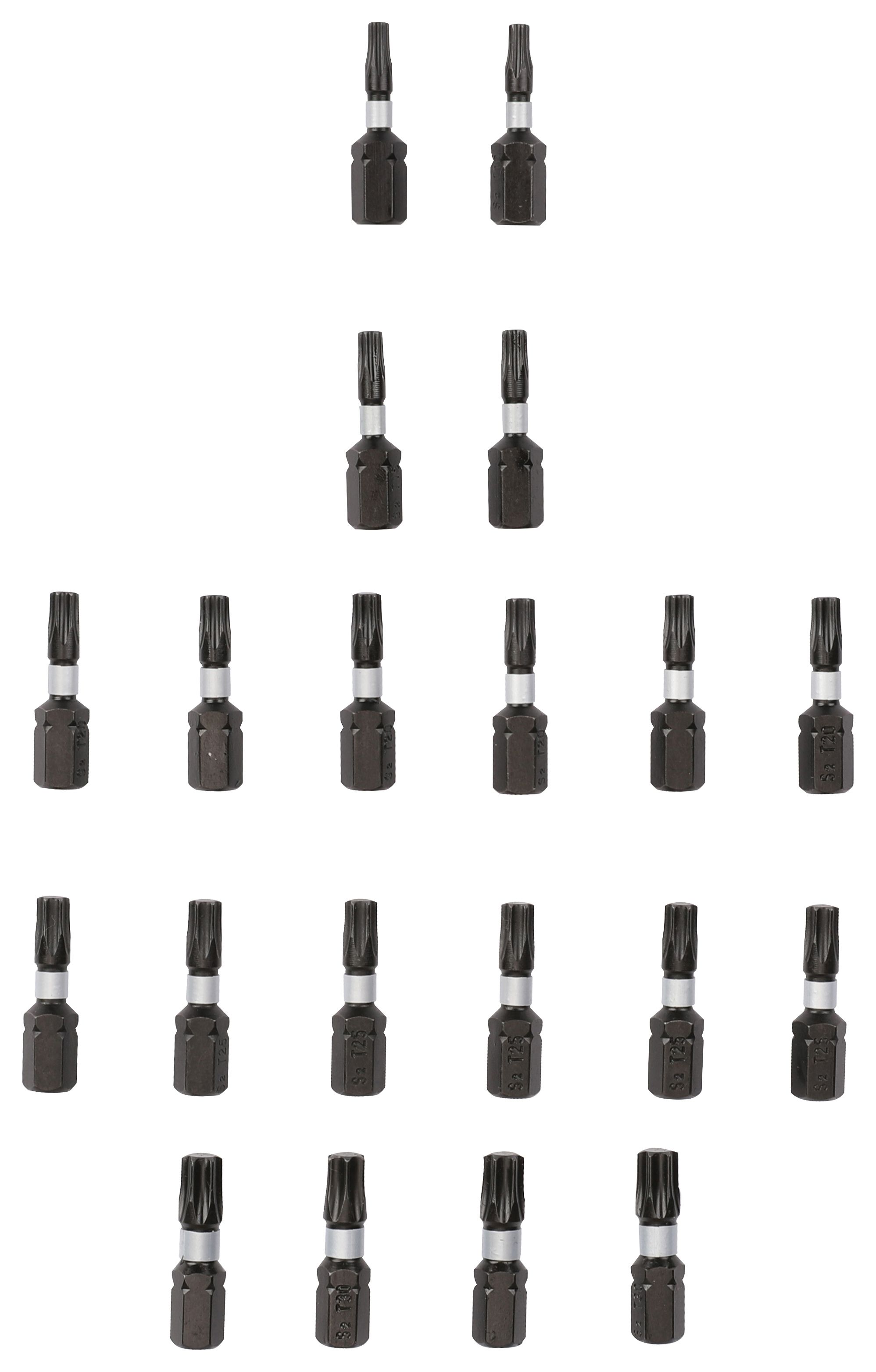 Wickes 20 Piece Torx Mixed Impact Screwdriver Bit Set - 25mm