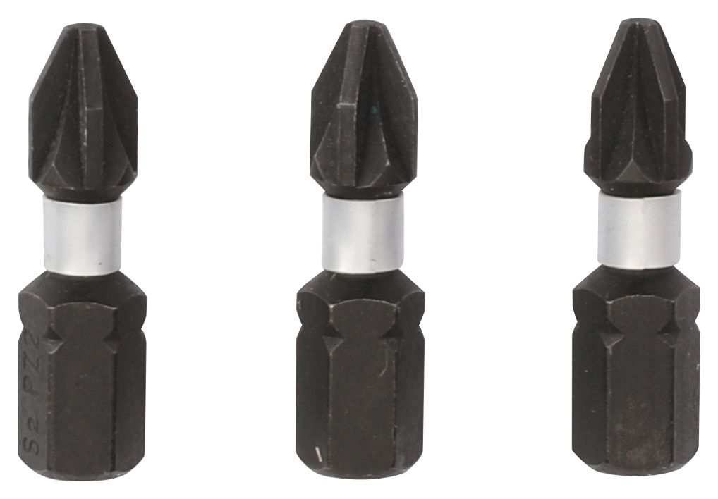 Wickes Impact Screwdriver Bit PZ2 - 25mm - Pack of 3