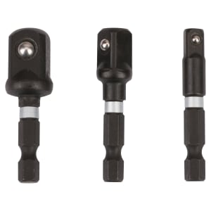 Wickes 3 Piece Mixed Socket Driver Set - 1/4in - 3/8in - 1/2in
