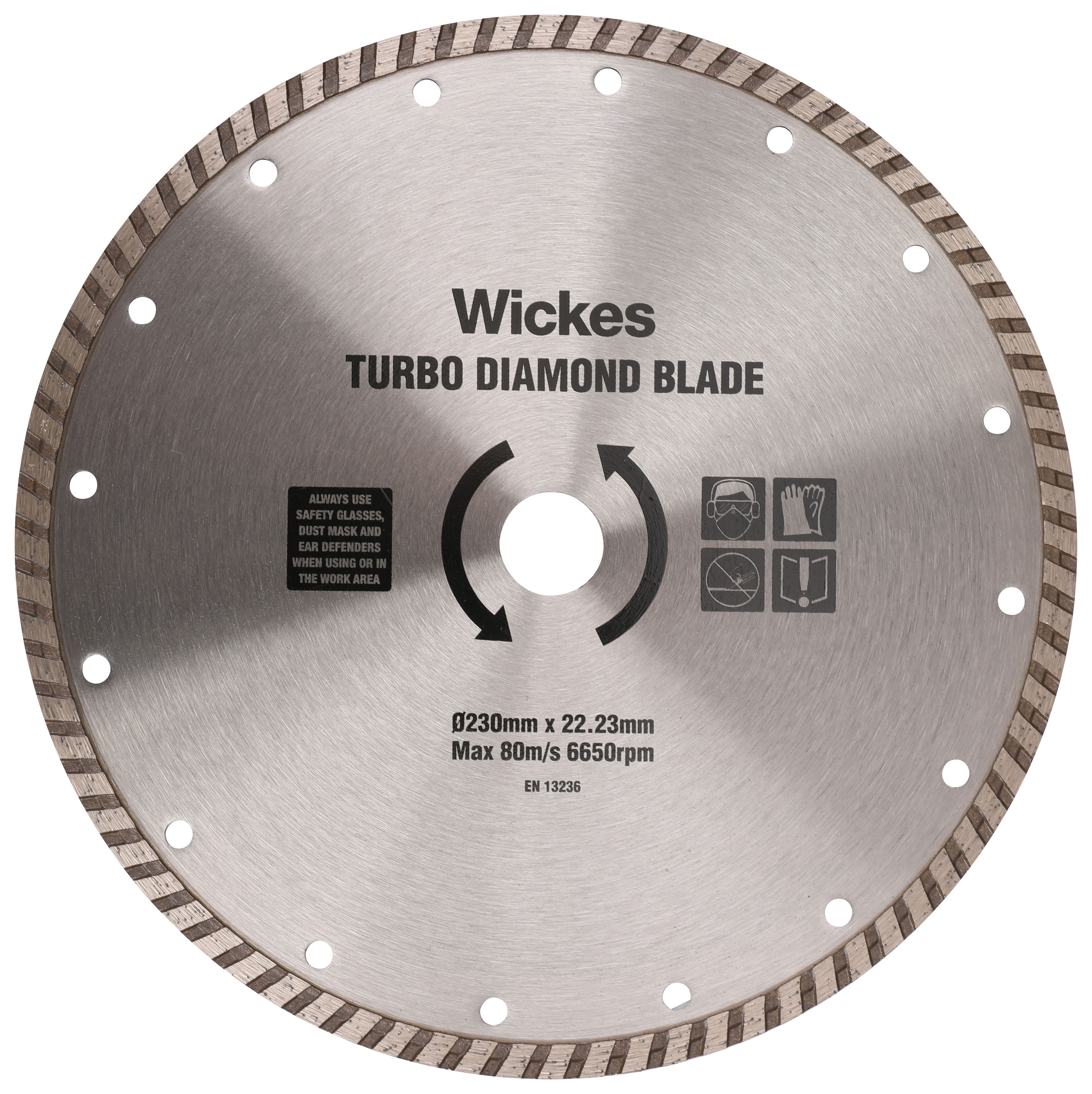 Image of Wickes Hard Cut Turbo Diamond Blade - 230mm