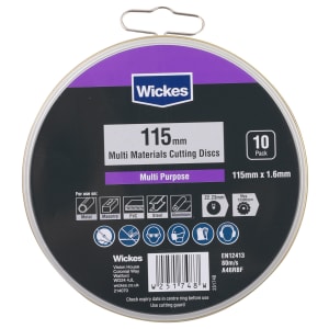 Wickes Multi Materials Cutting Discs 115mm - Pack of 10