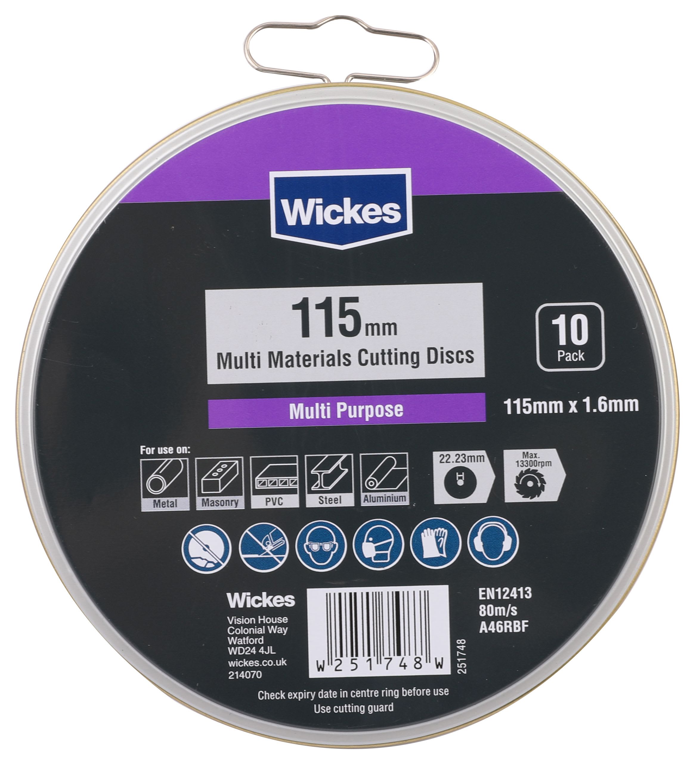 Wickes Multi Materials Cutting Discs 115mm Pack of 10 Wickes.co.uk