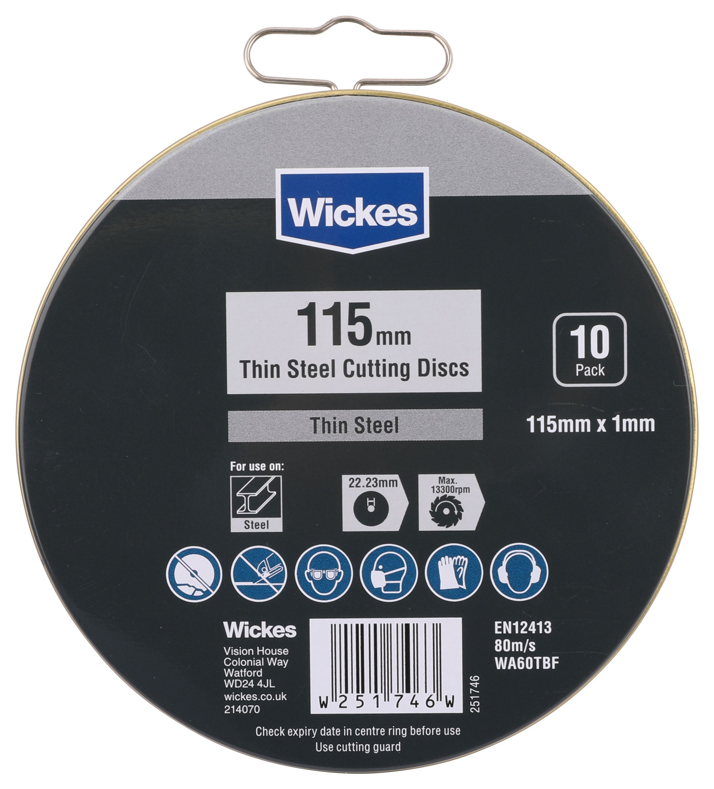 Wickes Thin Steel Cutting Discs 115mm - Pack of 10