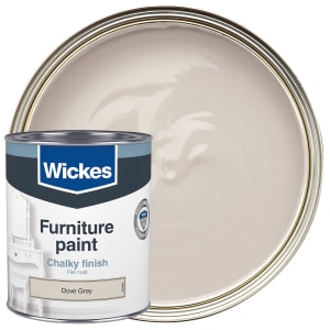 Wickes Dove Grey Flat Matt Furniture Paint - 750ml