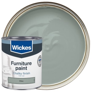 Wickes Olive Flat Matt Furniture Paint - 750ml