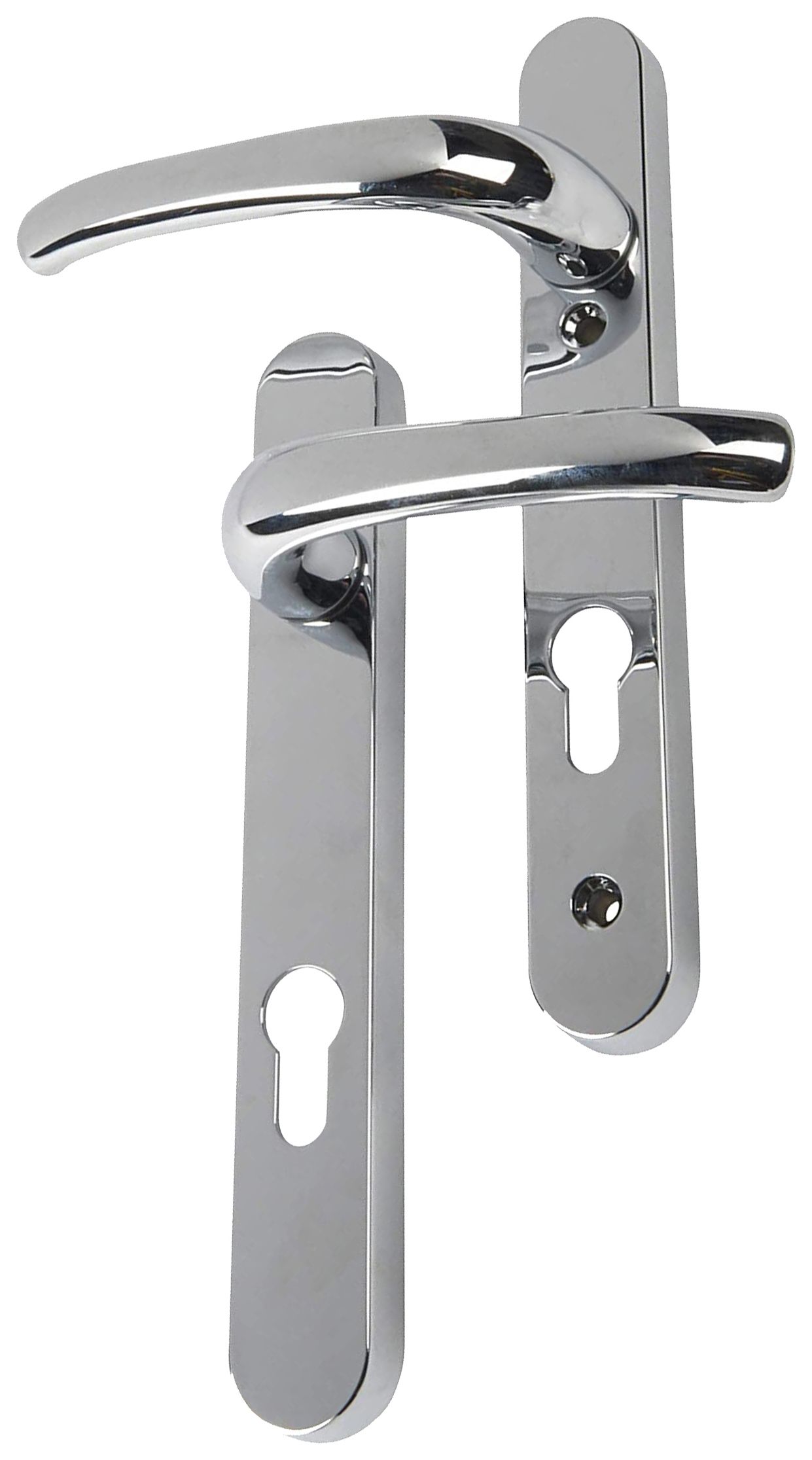 Yale Essentials Short Backplate Door Handle - Polished Chrome