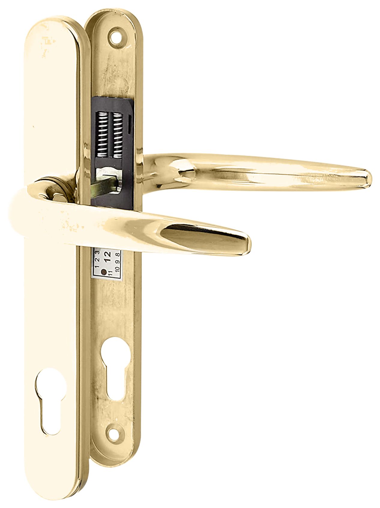 Yale Essentials Polished Gold Long Backplate Door Handle - 1 Pair