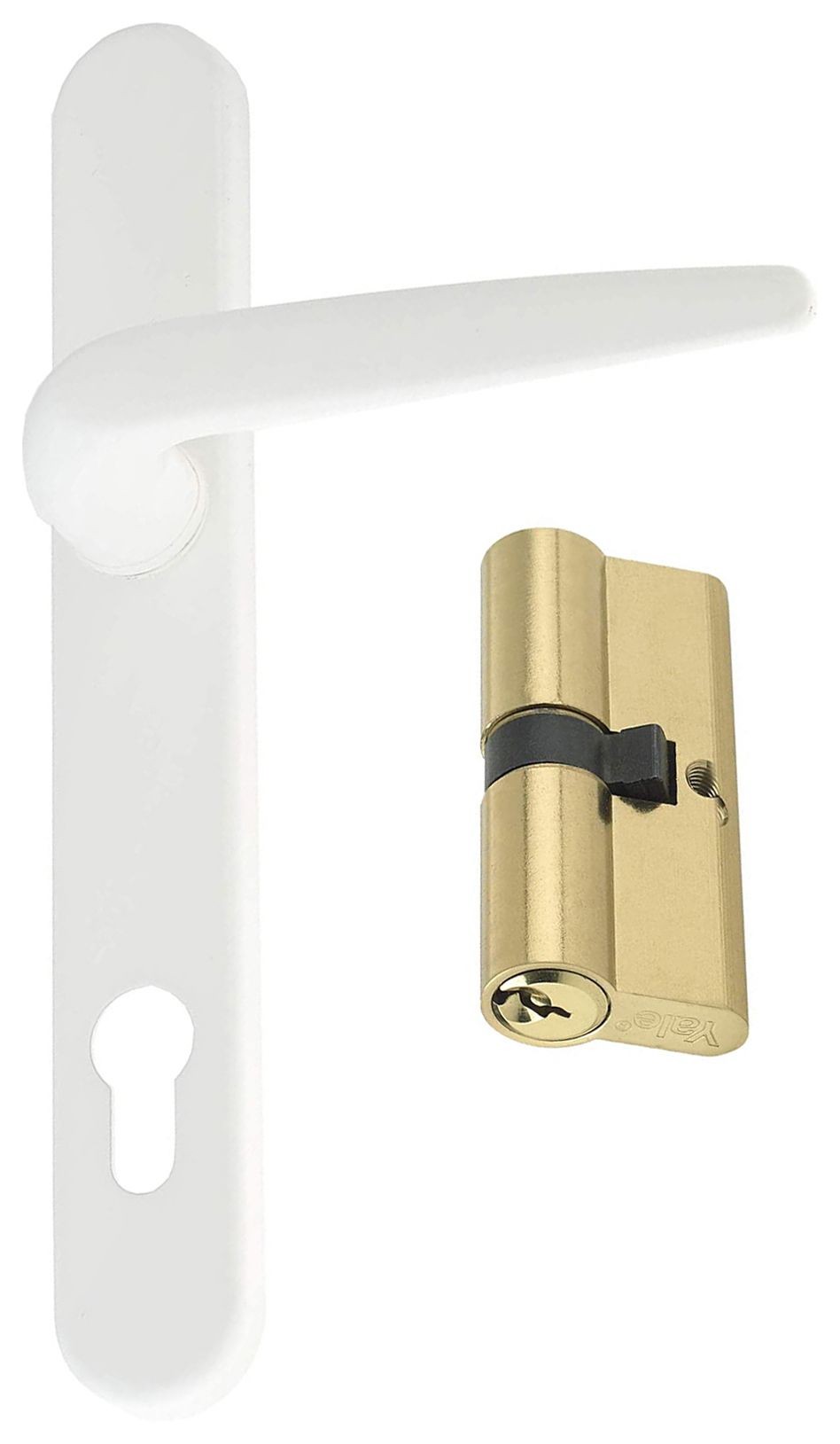 Image of Yale Essentials 70mm Door Handle & Cylinder Kit - Brass