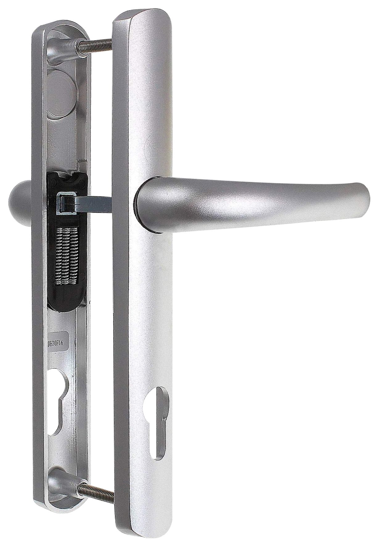 Image of Yale Superior Long Backplate Door Handle - Stainless Steel