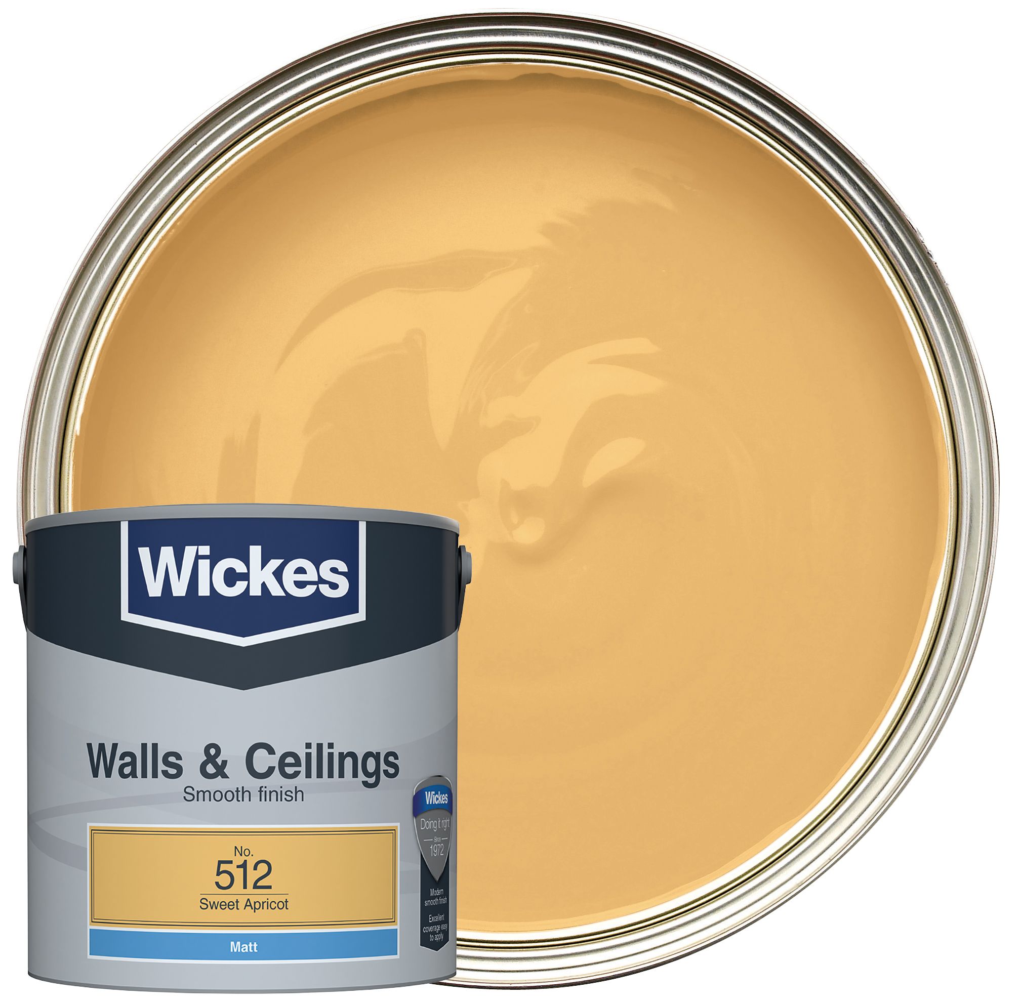Wickes Vinyl Matt Emulsion Paint - Sweet Apricot No.512 - 2.5L
