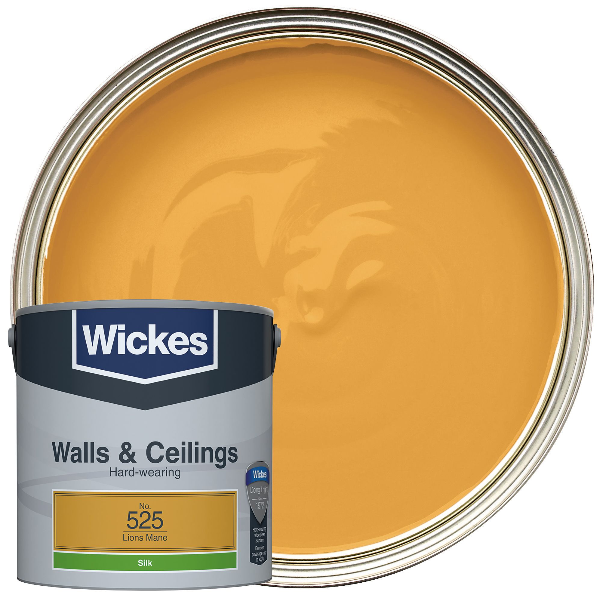 Wickes Vinyl Silk Emulsion Paint - Lions Mane No.525 - 2.5L