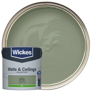 Wickes Vinyl Silk Emulsion Paint - Pastel Olive No.816 - 2.5L