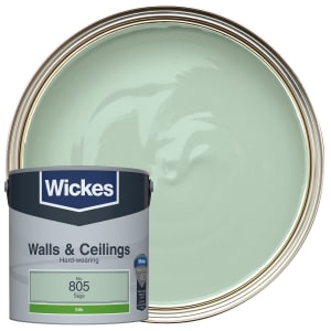Wickes Vinyl Silk Emulsion Paint - Sage No.805 - 2.5L