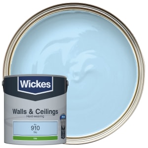 Wickes Vinyl Silk Emulsion Paint - Sky No.910 - 2.5L