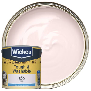 Wickes Blush - No. 600 Tough & Washable Matt Emulsion Paint - 2.5L