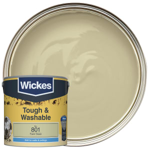 Wickes Tough & Washable Matt Emulsion Paint - Fawn Green No.801 - 2.5L