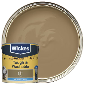 Wickes Hazel - No. 821 Tough & Washable Matt Emulsion Paint - 2.5L