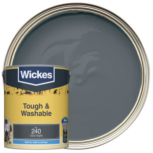 Wickes Urban Nights - No 240 Tough & Washable Matt Emulsion Paint Urban - 5L