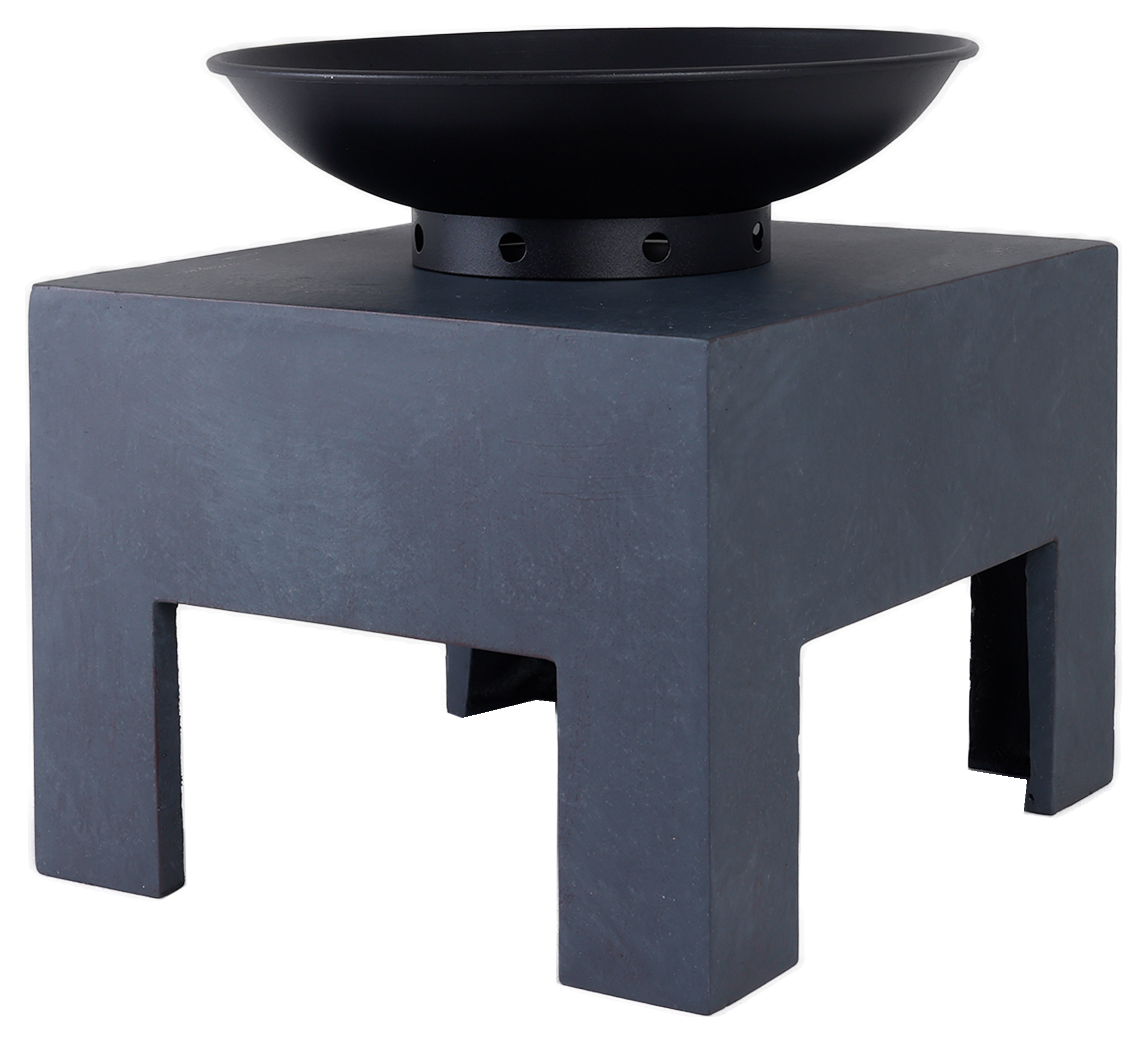 Image of Charles Bentley Metal Outdoor Fire Pit with Square Stand