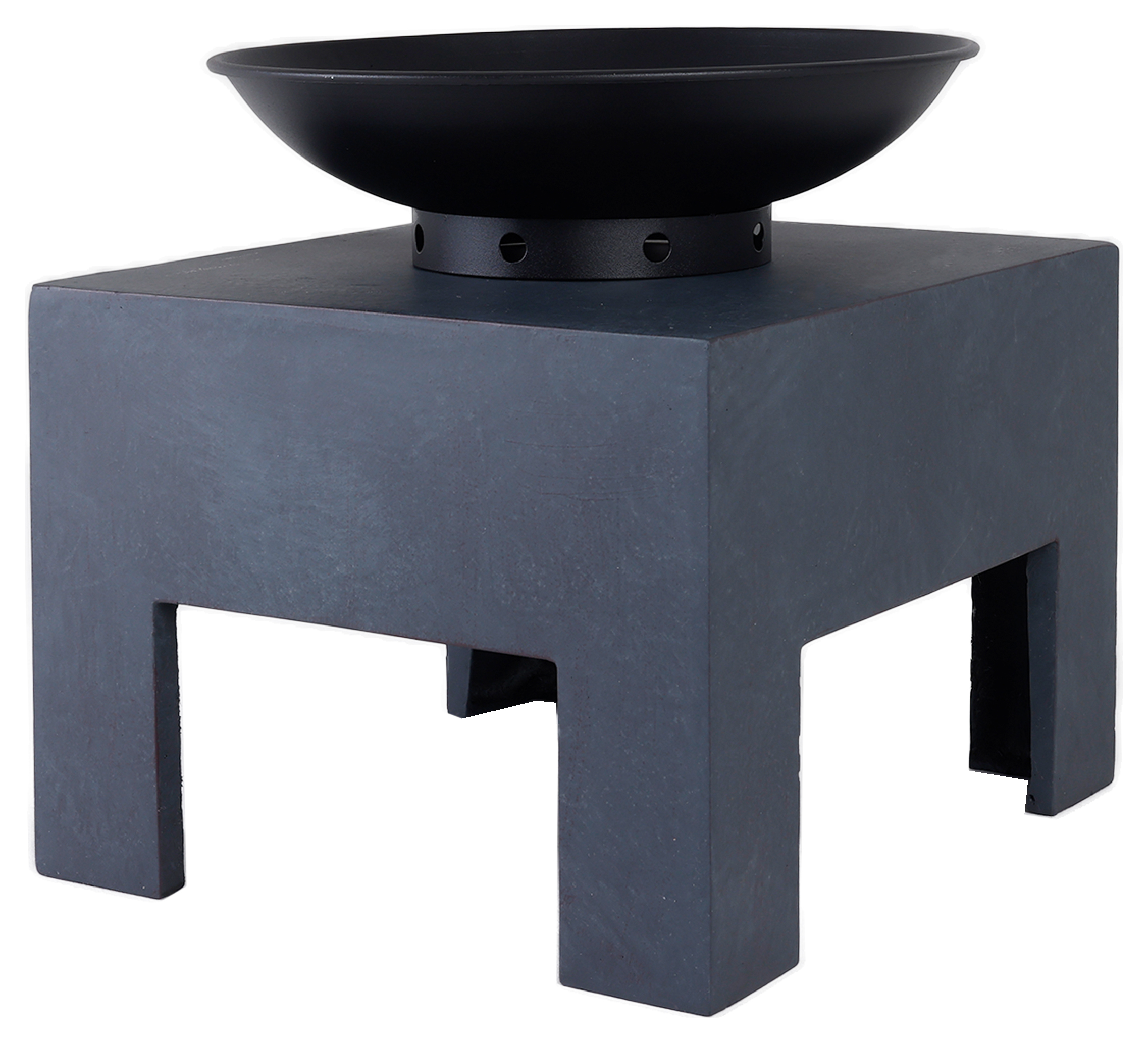 Charles Bentley Metal Outdoor Fire Pit with Square Stand