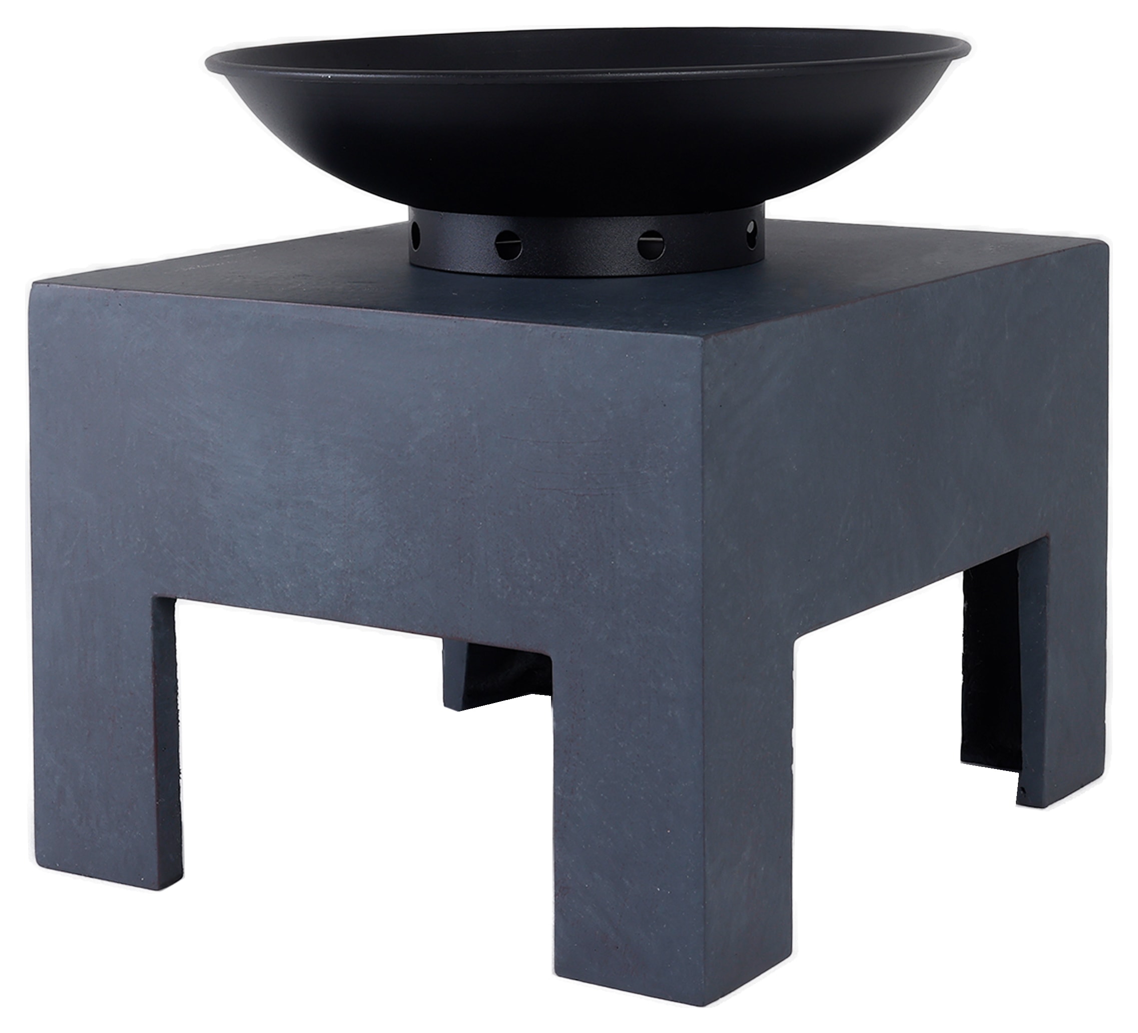 Charles Bentley Metal Outdoor Fire Pit with Square