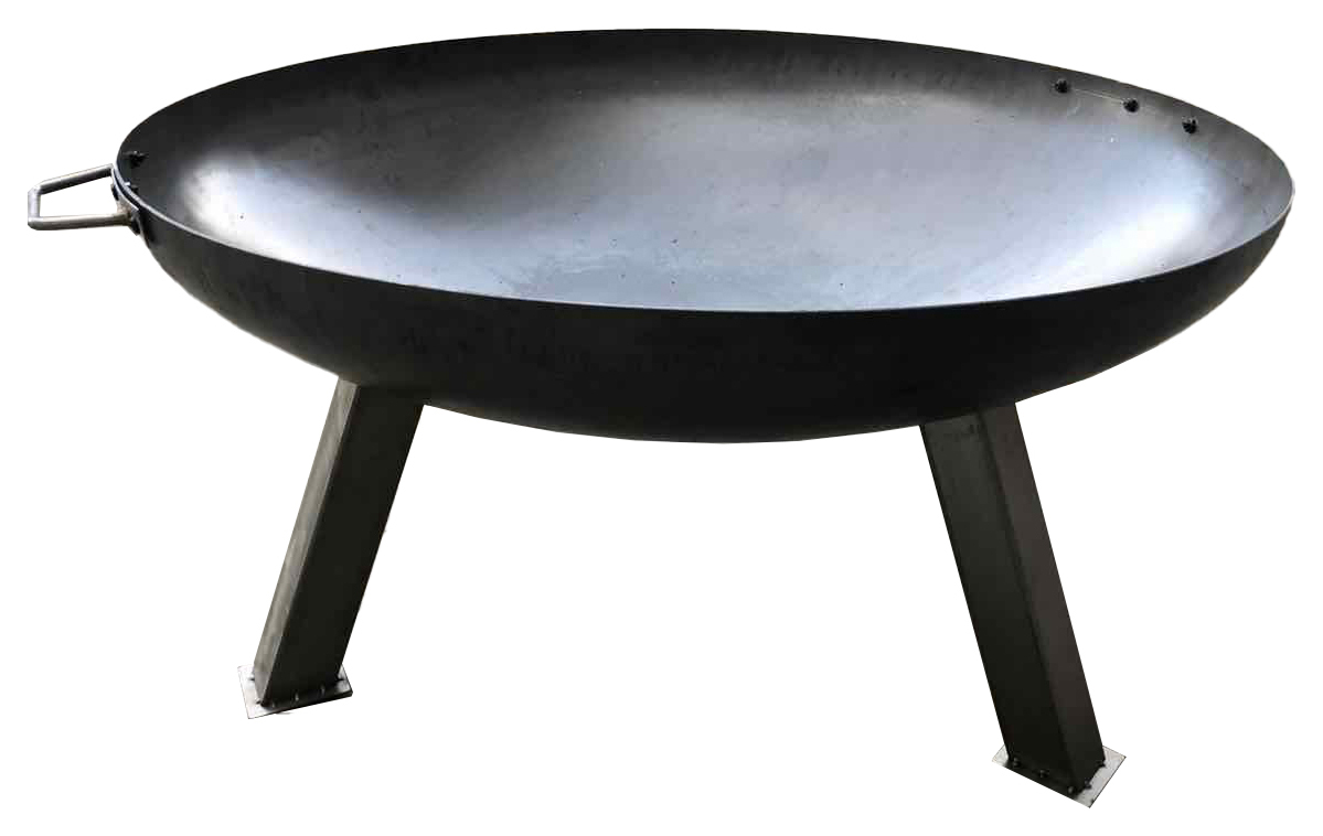 Charles Bentley 80cm Large Round Outdoor Fire Pit - Oil Finished