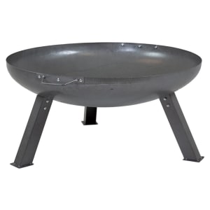 Image of Charles Bentley 80cm Large Round Outdoor Fire Pit - Oil Finished
