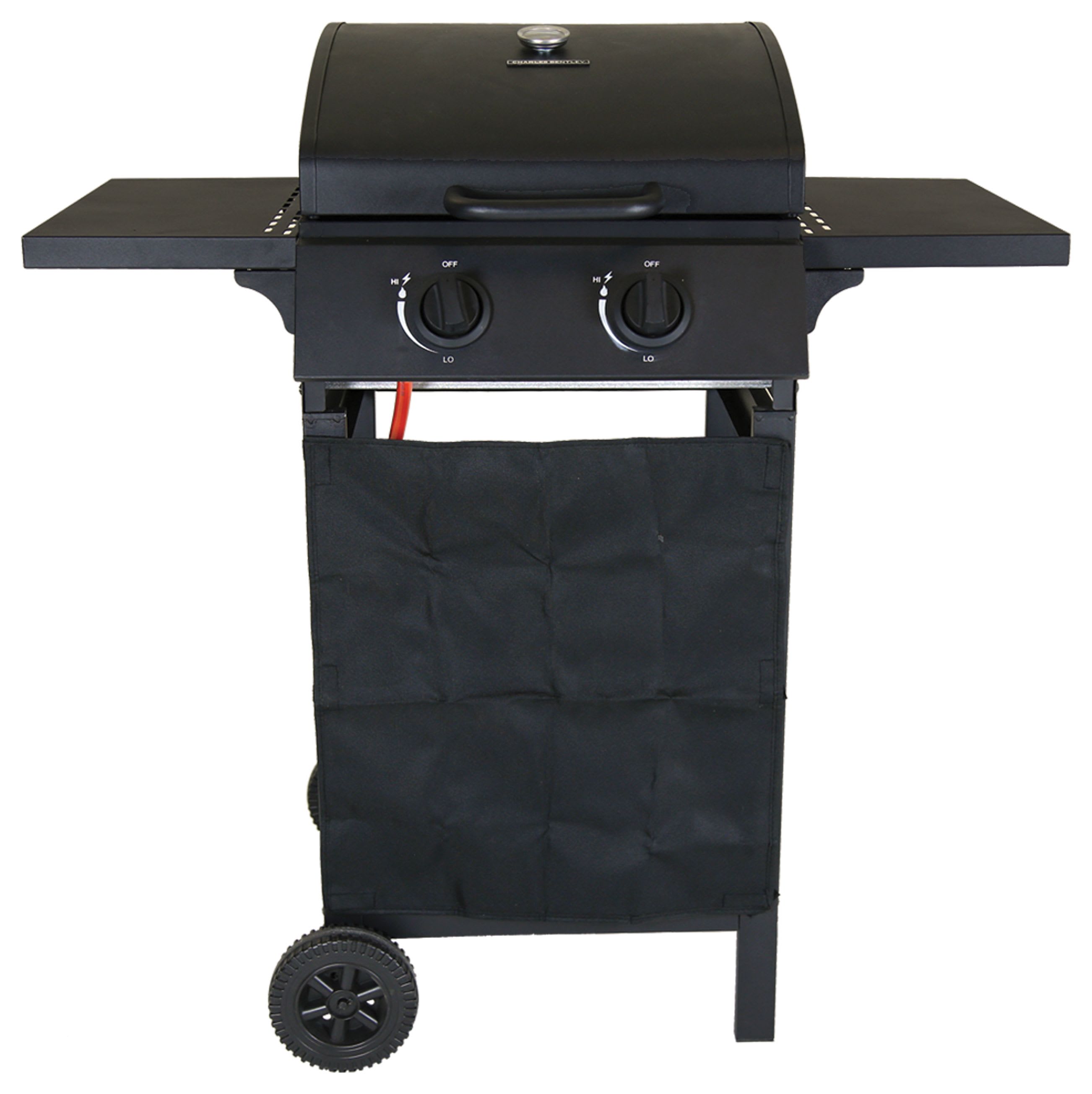 Charles Bentley Deluxe 2 Burner Gas BBQ Black Wickes.co.uk