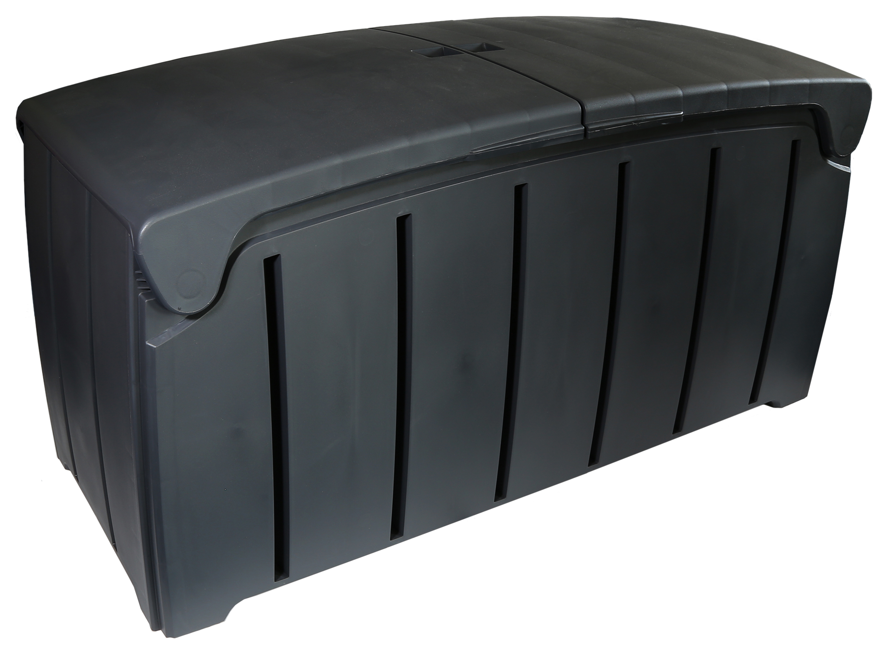 Charles Bentley Black Ward Outdoor Plastic Storage Box - 322L
