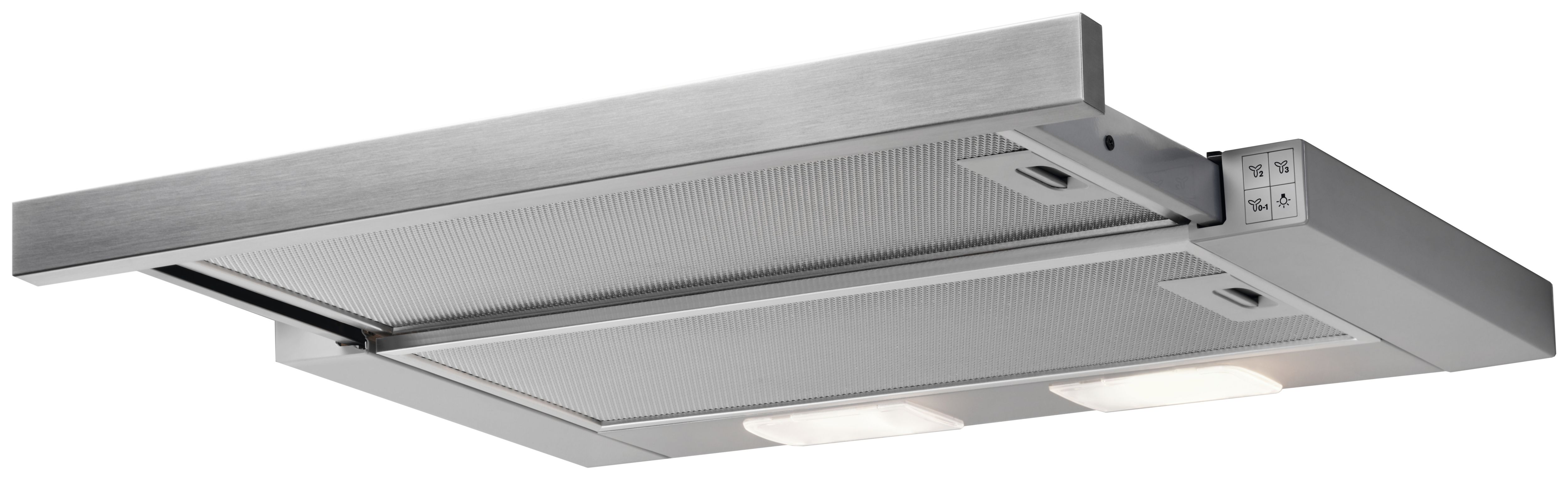 Image of Zanussi ZFP316S 60cm Pull-Out Cooker Hood - Silver Grey