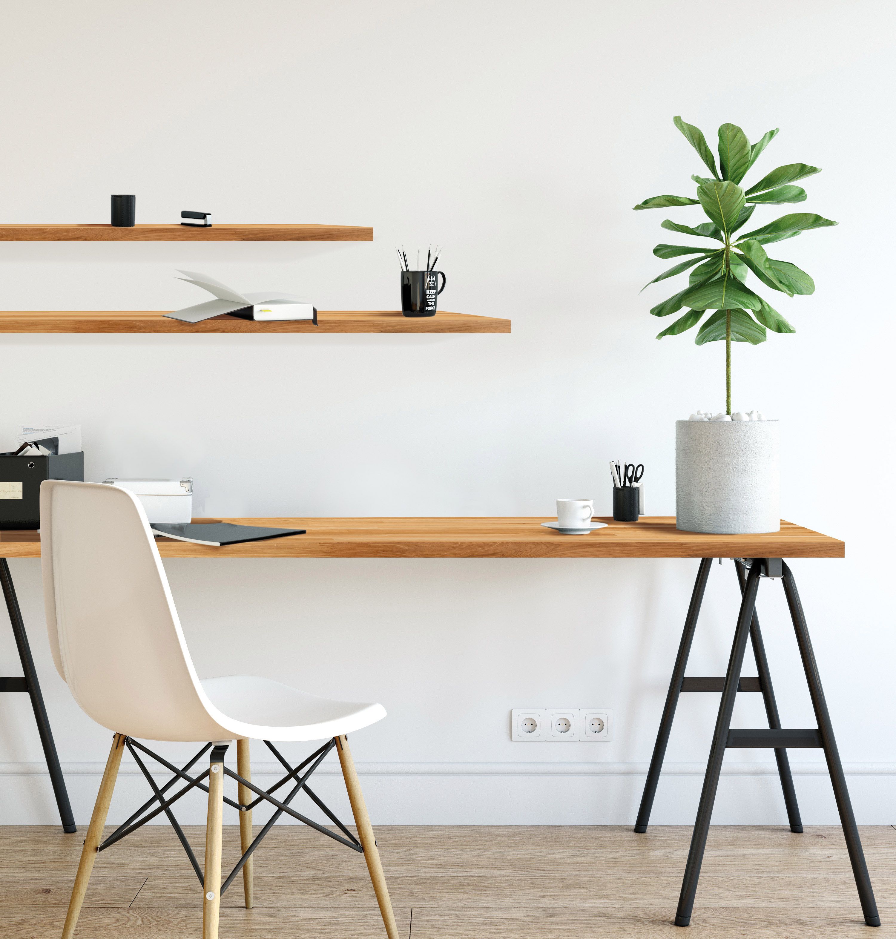 Wickes Natural Oak Shelf - 22 x 230 x 1800mm