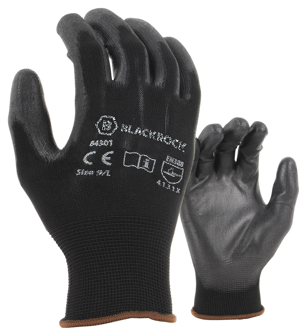 Blackrock PU coated Lightweight Gripper Gloves - Size 9/L - Pack of 6