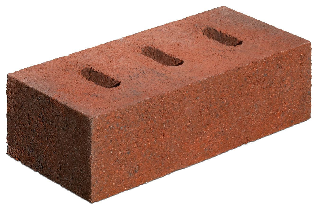 Image of Marshalls Red/Black Portmore Claret Perforated Facing Brick - 215 x 100 x 65mm - Pack of 416