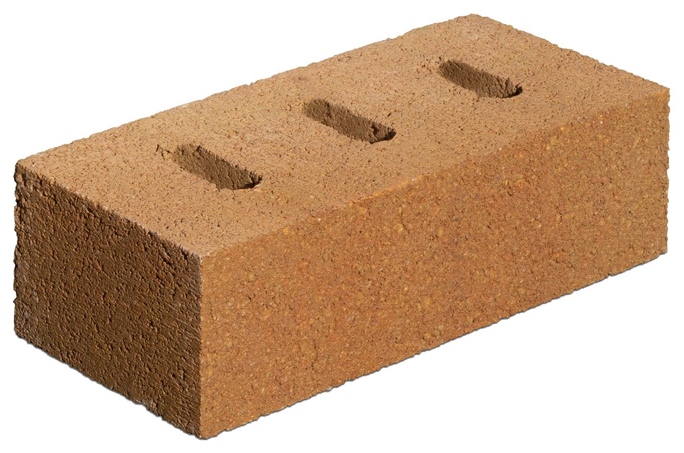 Image of Marshalls Orange/Brown Amberley Corn Perforated Facing Brick - 215 x 100 x 65mm - Pack of 416
