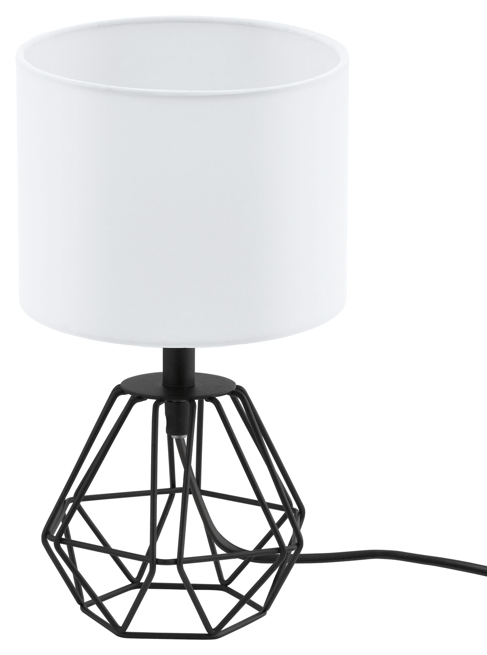 Image of Eglo Carlton 2 Table Lamp - Black & Whiite
