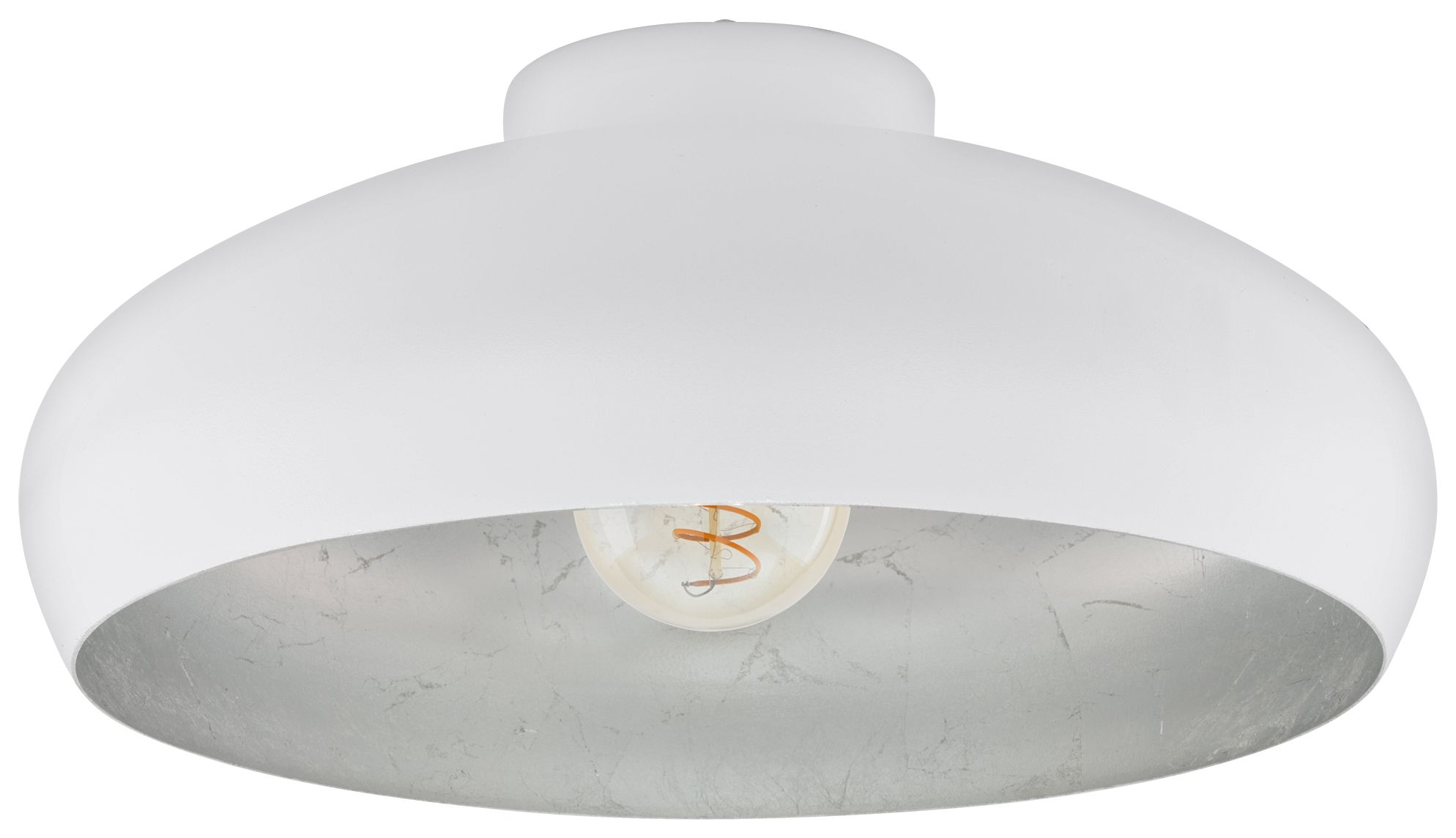 Image of Eglo Mogano White & Silver Ceiling Light