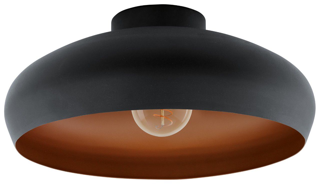 Image of Eglo Mogano Black & Copper Ceiling Light