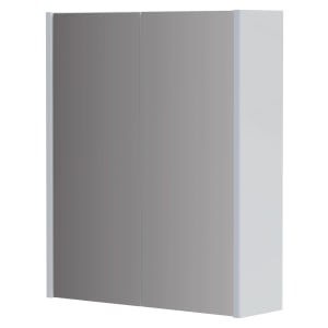 Wickes Semi-Frameless White Double Mirror Bathroom Cabinet - 600 x 500mm
