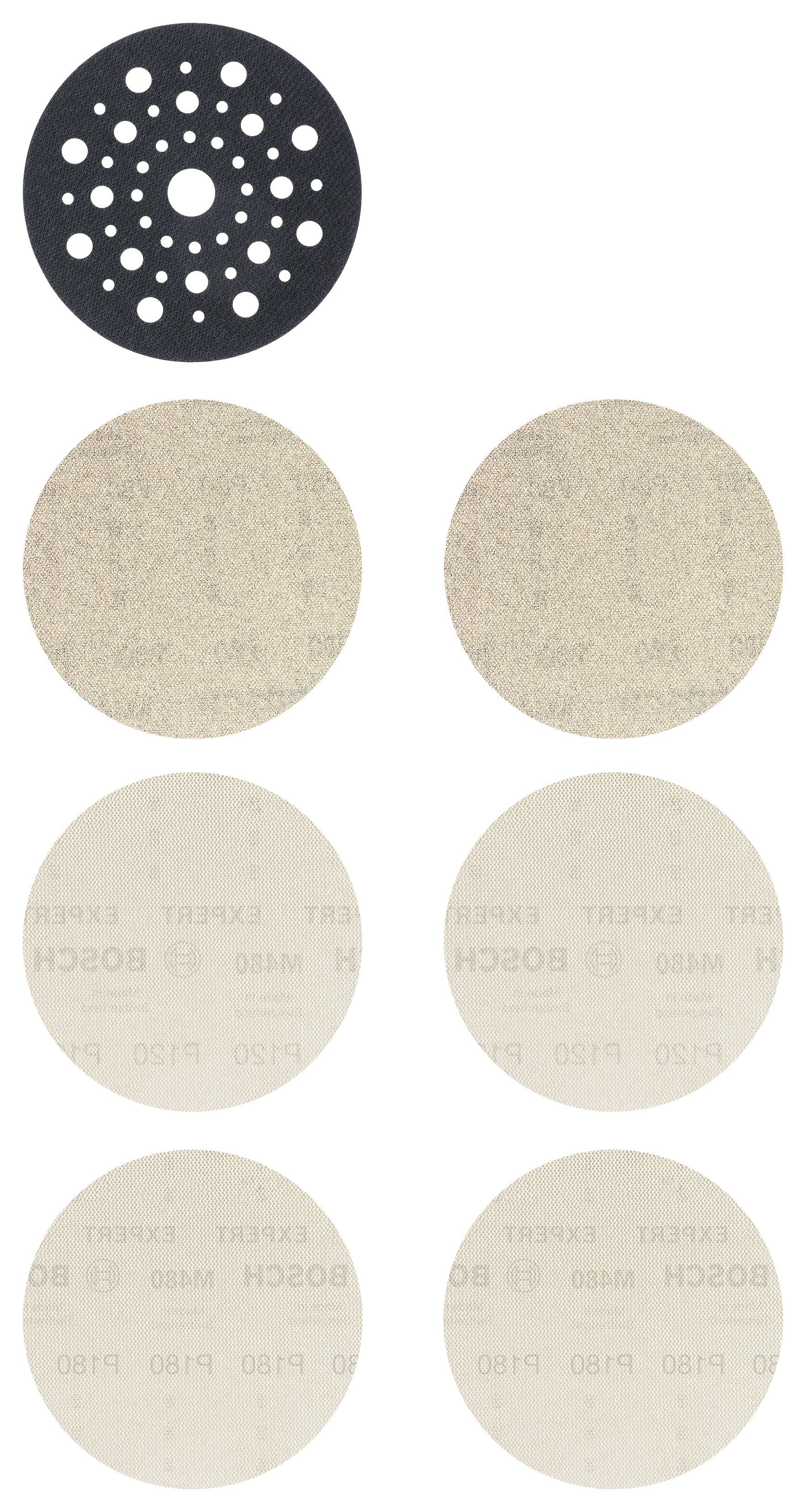 Bosch 2608901202 Expert M480 Net 125mm Orbital Sander Set 6 Piece