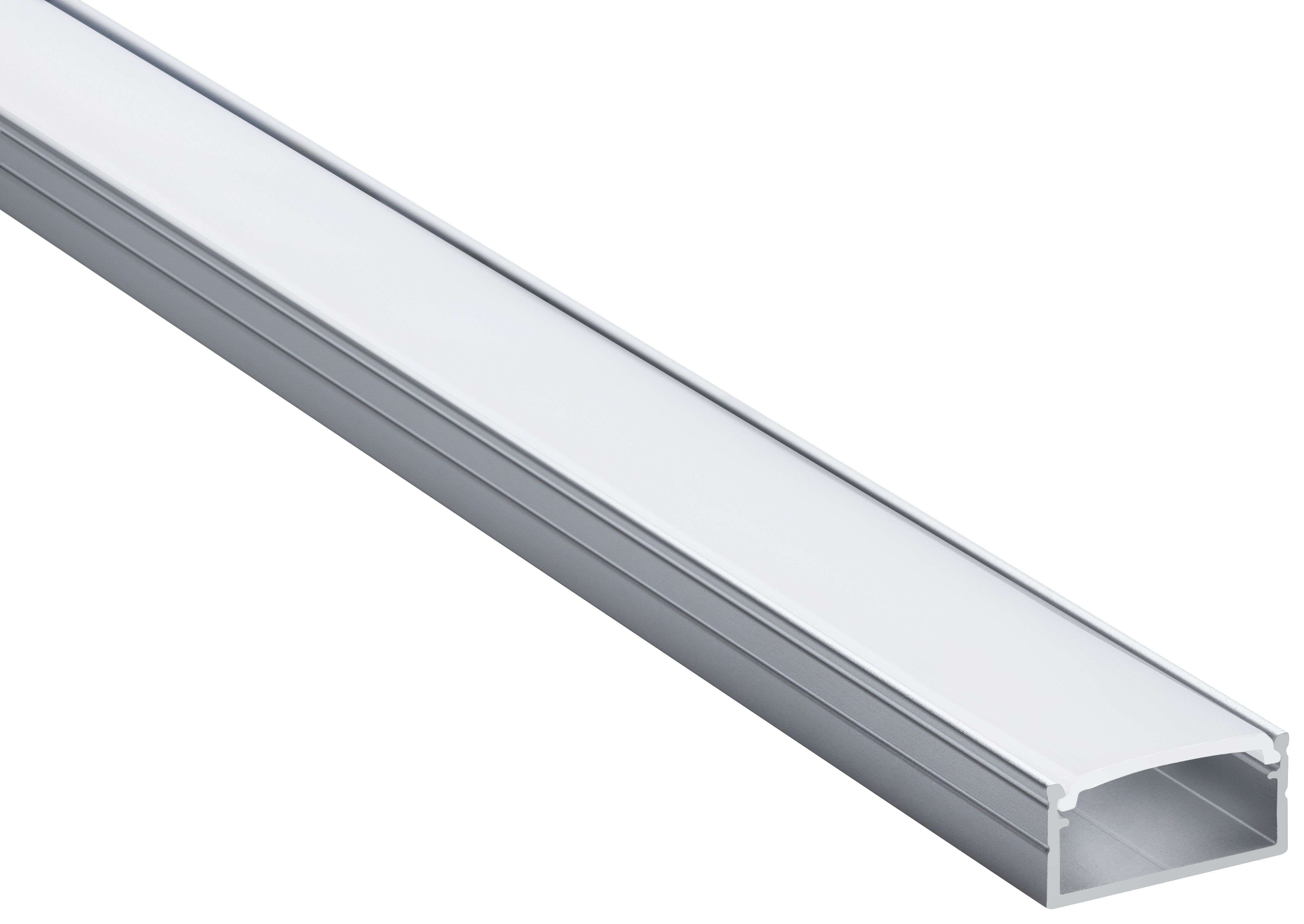 Wickes Tamworth Aluminium Surface Mounted Profile for Flexible Strip Lighting - Various Sizes Available