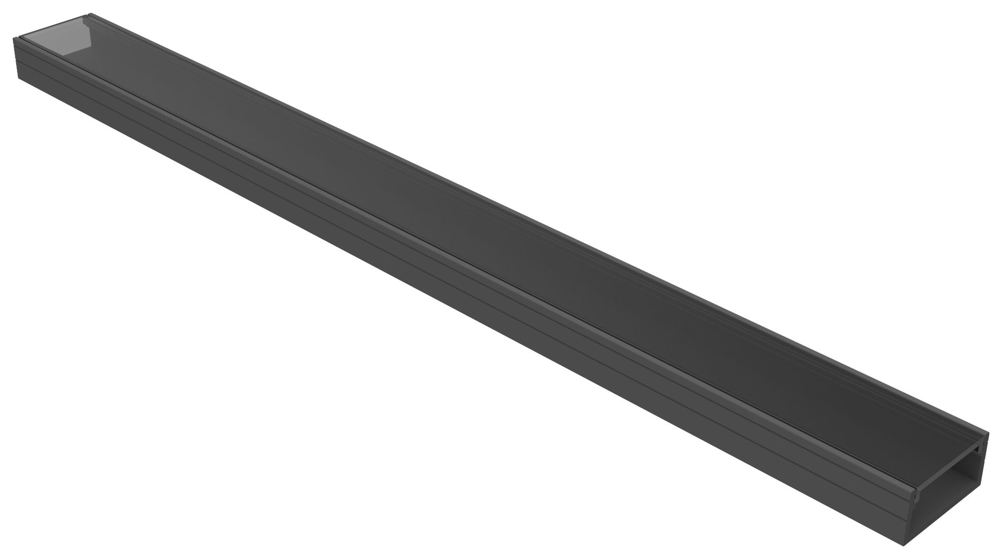 Sensio Tamworth Black Surface Mounted Profile for Flexible Strip Lighting - 1000mm
